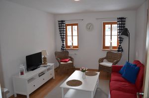 Apartmány Nova Lake – obývák s plochou TV